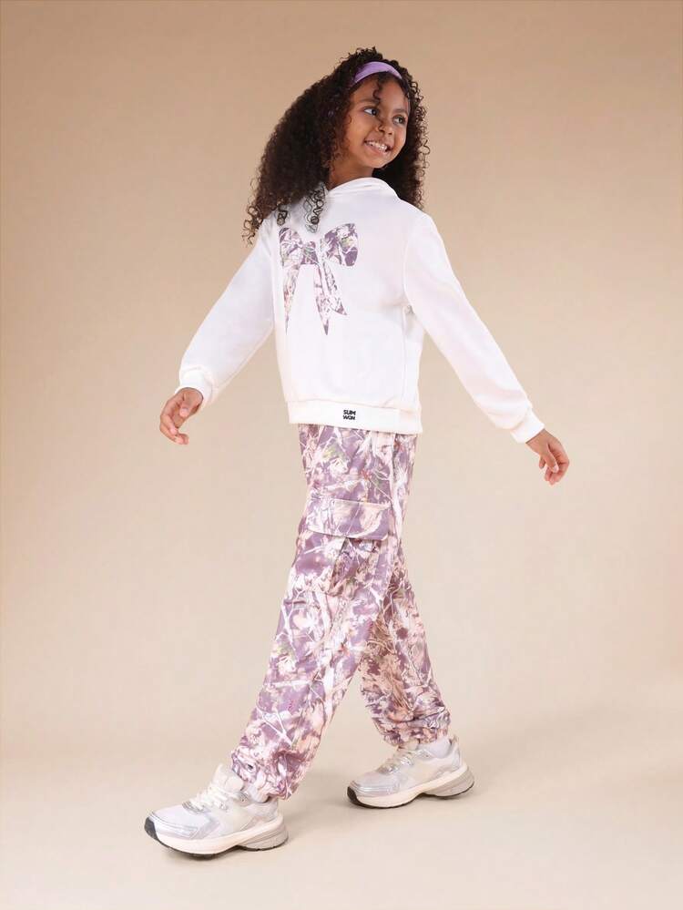 Floral Print Hoodie And Jogger Set