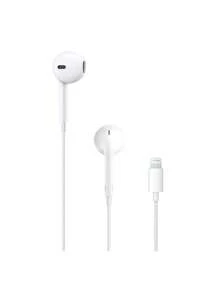 Apple EarPods Wired Earphones With Lightning Connector, Built-In Microphone And Remote Control, Deep Bass, Sweat And Water Resistant, Ergonomic Design, Compatible With IPhone / IPad / IPod, White - White - View 1
