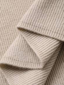 DAZY Women's V-Neck Fitted Knit Mini Dress - Khaki - View 7