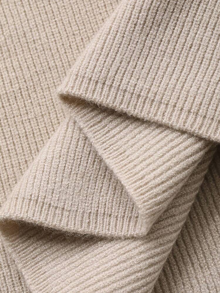 Women's V-Neck Fitted Knit Mini Dress