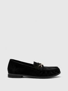 CUCCOO BIZCHIC Women's Metal Decor Fashionable Casual Everyday Slip-On Loafers For Christmas - Black - View 8