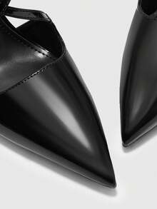 CUCCOO BIZCHIC Women's Elegant Pointed Toe Pumps, Suitable For Party And Commute For Christmas - Black - View 8