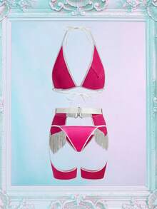 Fantasy Costume Fantasy Costume Lencería sexy para mujer - Rosa Fucsia - Ver 6