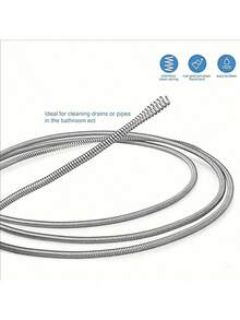 1 Pc Of Wire Hand Cranked Drain Pipe Blockage Remover - Spiral Design, With Cleaning Hook - Multifunctional Pipe Cleaning Tool, Suitable For Kitchen, Bathroom And Toilet