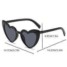 1PC Bridal Party Heart-Shaped Sunglases Wedding Shower Outdoor Props Bridesmaids Gifts Wedding Supplies Party Supplies - White - View 3