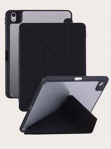 Ốp lưng bảo vệ máy tính bảng Acrylic chữ Y có khe cắm bút, tương thích với iPad Mini 6/Mini 7/9.7/10.2/10.5/Air 4/Air 5/10/10.9/Pro 11 inch/Air 11 (M2)/Air 13 (M2)/Pro 11 (M4)/Pro 13 (M4) 2024 12.9 inch/IPad Air 13 (M3 2025)/IPad Air 11 inch (M3) 2025/IPad (A16) 11 inch thế hệ thứ 11 năm 2025, Acrylic có lớp màng bảo vệ cả bên trong và bên ngoài cần bóc ra trước khi sử dụng - màu đen - Xem 2