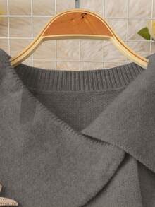 Franclia Cardigan Elegan dengan Kancing Bintang Laut Metalik, Kerah Besar, Desain yang Mengencangkan Pinggang, dan Potongan yang Mempesona - Terinspirasi dari Gaya Blogger Fashion Eropa - Mocha Brown - View 6