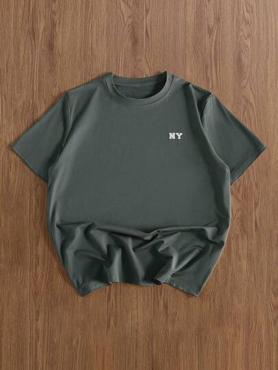 TOKVUE Casual Loose Fit Minimalist Round Neck Short Sleeve T-Shirt For Men