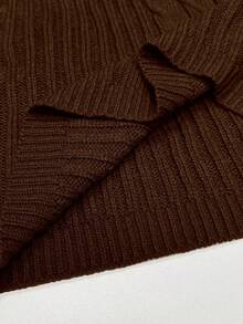 Jeanoix Vestido de sudadera con capucha Jeanoir, falda de punto casual para damas - Marrón - Ver 7