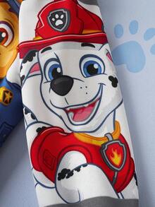 SHEIN | PAW Patrol Young Boy Loose Fit Dog Print Knit Crew Neck Sweatshirt