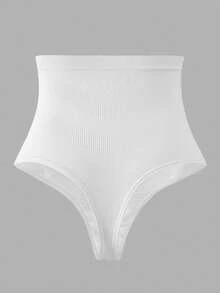 SHEIN Plus Size Seamless Slimming Leggings - White - View 2