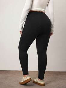 Enliva 大码休闲通勤纯色高腰舒适裤，秋季女装高弹面料长裤，适合圆润身材曲线，兼容苹果型圆臀/2026/新年