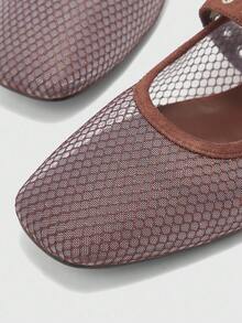 CUCCOO BIZCHIC Women's Buckle Design Casual Fashionable Flat Shoes - Brown - View 4