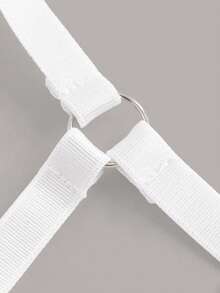 SHEIN 貼花鏤空吊脖內衣套裝 - 白色 - 查看 11