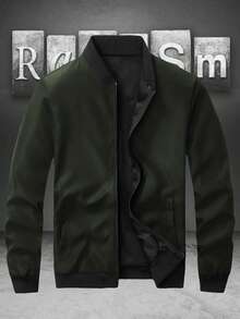 Manfinity Homme Men's Casual Long Sleeve Short Versatile Simple Jacket