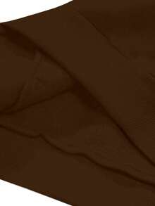 EMERY ROSE Women's Casual Puppy Applique Crew Neck Long Sleeve Pullover Sweatshirt - Coffee Brown - View 3