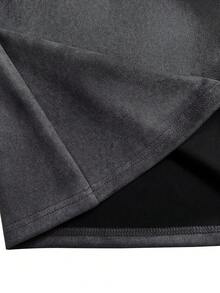 INAWLY B302: American Style Grey Suede Flared Pants - Dark Grey - View 4