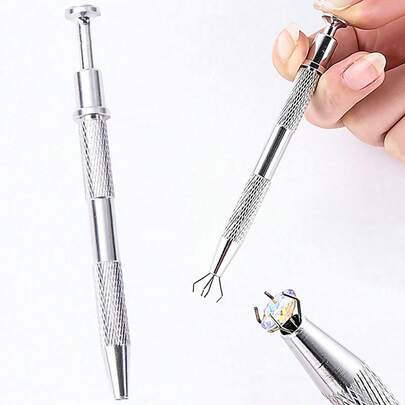 4-Claw Pickup Tool, Stainless Steel Grabber For Jewelry Making, Bead & Gemstone Handling