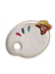 Joivida 梵高风格艺术家调色盘 - 陶瓷艺术调色盘，多功能装饰道具，可用于绘画和展示化妆品，灵感源自梵高艺术作品，圣诞节最佳选择，感恩节完美之选