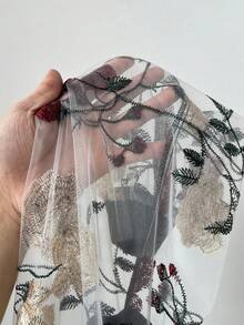 SHEIN Clasi Bộ đồ vest dáng chữ A thắt eo thêu hoa bằng lưới cỡ lớn dành cho nữ, trang phục thanh lịch cho các buổi đi chơi, tụ tập, đi dạo, thích hợp cho ngày tựu trường, lễ tốt nghiệp, ngày lễ, ngày lễ tình nhân, lễ hội âm nhạc, ngày của mẹ, halloween, lễ tạ ơn, lễ phục sinh, ngày quốc khánh, khiêu vũ, hẹn hò, tiệc tùng, đám cưới, hoạt động ngoài trời - màu đen - Xem 8