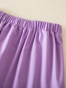 SHEIN 两件套：少女白色上衣，饰有3D情人节红色爱心图案T恤，搭配红色百褶裙 - 彩色 - 查看 7