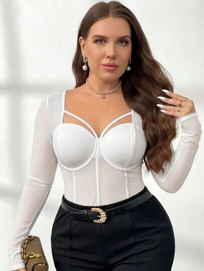 Firerie Blusa de encaje negro sólido con diseño hueco y cordones, elegante y sofisticada, adecuada para el trabajo, el té de la tarde, citas, conciertos y fiestas. Ideal para vacaciones, Año Nuevo, fiestas y oficinas elegantes