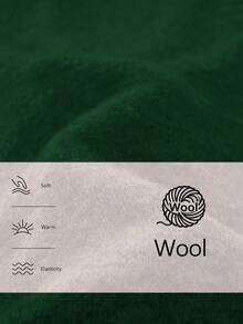 Aalyst 女士新款纯色优雅高端休闲宽松针织毛衣裙套装，秋冬款 - 墨綠色 - 查看 7