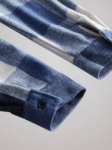 Officeau 男士休闲格子长袖衬衫，适合秋冬夏季穿着 - 彩色 - 查看 4