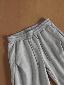 Manfinity Hypemode Pantalon de survêtement simple et décontracté de couleur unie pour hommes - Gris - Voir 5