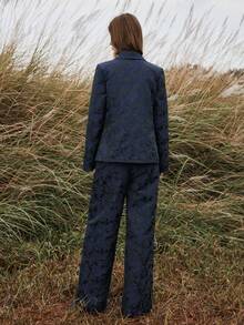 Florisole Women's Elegant Casual Commuting Jacquard Suit Set - Multicolor - View 2