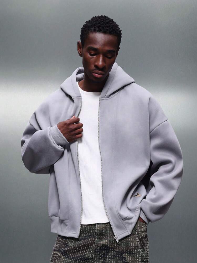 PLAYBOY X SUMWON Felpa con cappuccio oversize con zip e logo