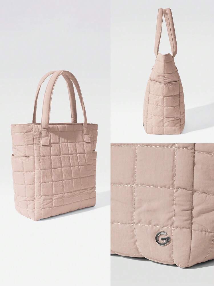 Bolso de tote con asas duales y acolchado resistente al agua de 7L con múltiples bolsillos para uso diario y casual