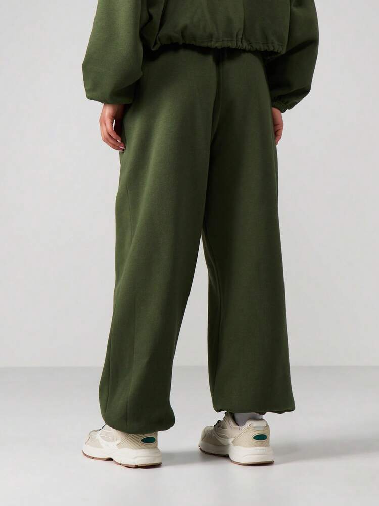 MISSGUIDED Wide Leg Drawstring Waist High Rise Baggy Sweatpants With Side Pockets For Casual Comfort