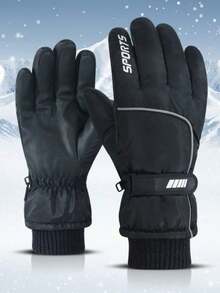 男女通用防水防风触屏冬季滑雪手套，户外运动骑行摩托车徒步露营保暖加厚内衬手套，适用于滑雪、单板滑雪、冬季运动、暖手、雪地等。 - 彩色 - 查看 9