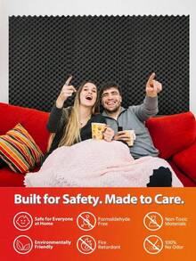 4-Piece Sound Insulation Foam 60 * 120cm Studio Sound Insulation Treatment 3-Color Sound Insulation Sponge Pad High-Density Sound Absorption Material - Multicolor - View 4