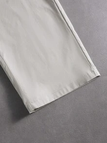 PAVTROS Herren Cargohose mit Klaschentasche und Oversized Passform, schlichte Streetwear Lange Weite Hose in Creme, als Geschenk für Ehemann oder Freund, für den Herbst - Aprikosenfarben - Übersicht 4