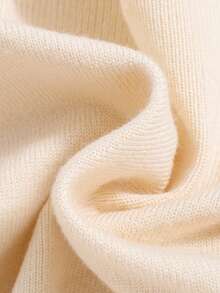 Baby Girl Casual Long Sleeve Round Neck Pullover Sweater And Long Pants Two Piece Set,In Fall/Winter - Beige - View 8