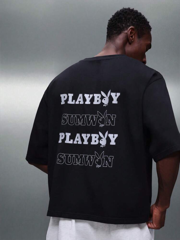 PLAYBOY X SUMWON Oversized Boxy Tee With Print