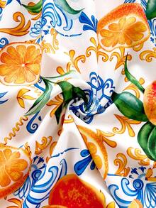 Soleia 女士水果印花无袖中长连衣裙，度假风 - 彩色 - 查看 6