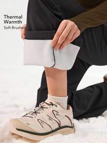 OutZeal 女士防水保暖内衬可调节束带喇叭黑色户外裤 秋冬季露营徒步 - 黑色 - 查看 2