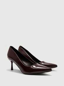 CUCCOO BIZCHIC Damskie szpilki z wąskim noskiem w kolorze kawy, minimalistyczne, wygodne, do pracy, uniwersalne, do biura, eleganckie, seksowne, modne, wysokie obcasy, idealne do pracy, na imprezę, bankiet