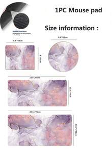 1PC Extra Large Daisy Mouse Pad, Gaming Desk Mat, Big Size Keyboard Pad, Washable, Rubber Anti-Slip Bottom, Gift Mouse Pad, Desk Protector, Study Desk Mat, Multi-Size Options, Computer Keyboard Pad, Laptop Pad. - Multicolor - View 2