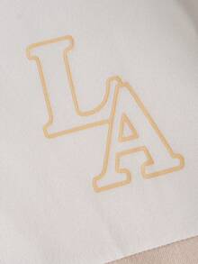 TOKVUE 男士秋季字母图案长袖拉链半开襟休闲运动衫 - 彩色 - 查看 7