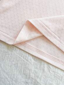 Vintaside Kids 2pcs/Set Girls Diamond Textured Knit Jacquard Long Sleeve Top + Flare Pants, Spring/Autumn - Baby Pink - View 7