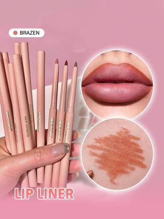 Crayon à LèVres So Lippy-Crayon à LèVres Mat CréMeux Brazen Haute Pigmentation Pas Facile à Estomper Soyeux Lisse Mat Contour Teinte Maquillage Des LèVres FêTe De NoëL Crayon à LèVres Rouge Marque Beauté Visage Maquillage CosméTique Pour Femmes Filles Parfait Pour Hiver IdéAl Pour Y2K ÉLéGant Mode Adapté Pour Anniversaire Xmas Cadeau FêTe PrêT Meilleure Couleur