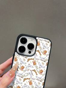 HARRY POTTER X SHEIN One Creative Cartoon Owl Pattern Phone Case, High-End Texture, Simple And Drop-Proof, Shockproof And Stylish, Compatible With IPhone. - Multicolor - View 7