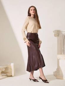 CUCCOO CHICEST 女士尖头细高跟鞋休闲高跟凉鞋新年假期 - 咖啡棕 - 查看 3