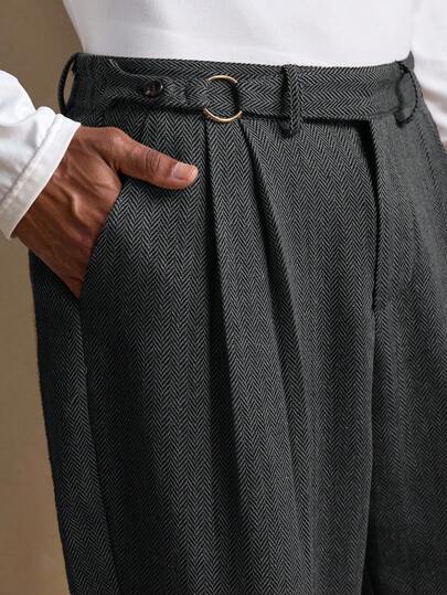 AKNOTIC Business Casual Pantalones jacquard versátiles y elegantes para hombre