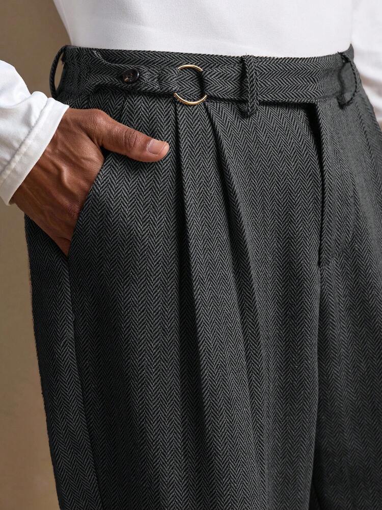 Men's Fashionable Versatile Commuter Jacquard Trousers