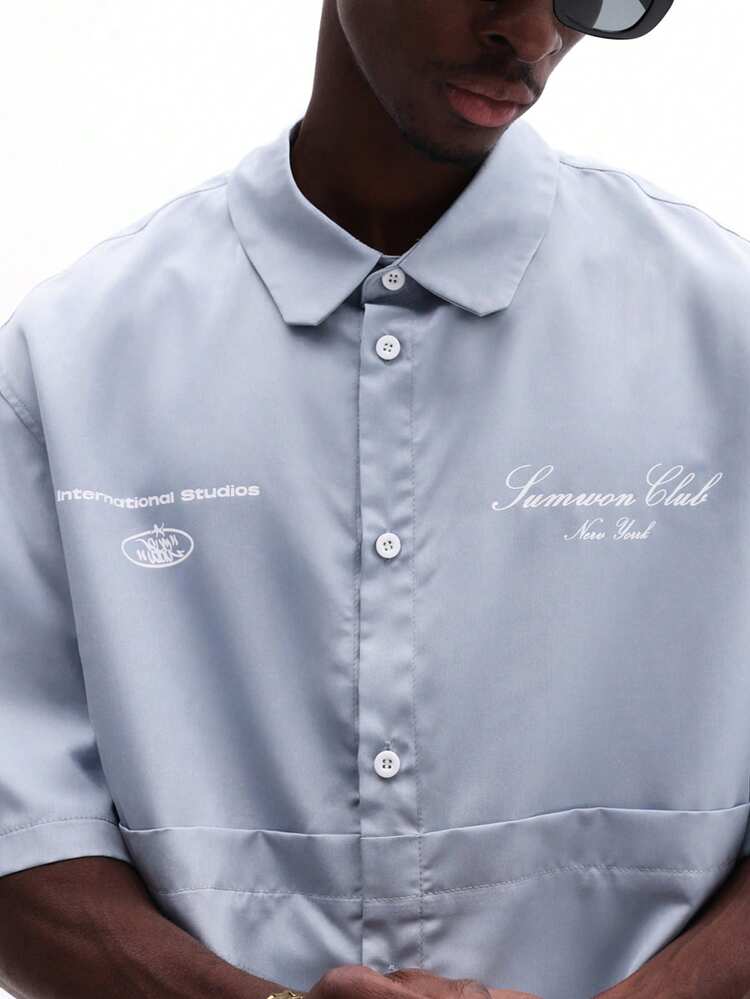 Short Sleeve Shirt With Wide Leg Pants